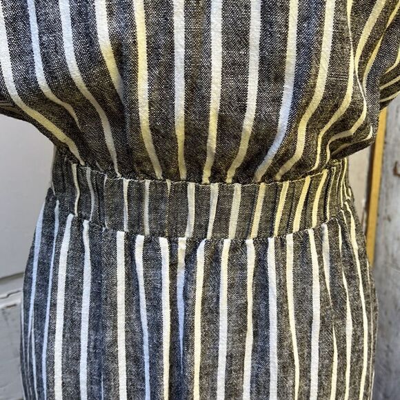 SUSINA, BALCK AND WHITE STRIPPED DRESS. Size M - Picture 5 of 7